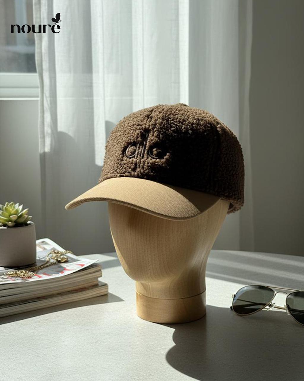 “Alo” dark brown textured cap.